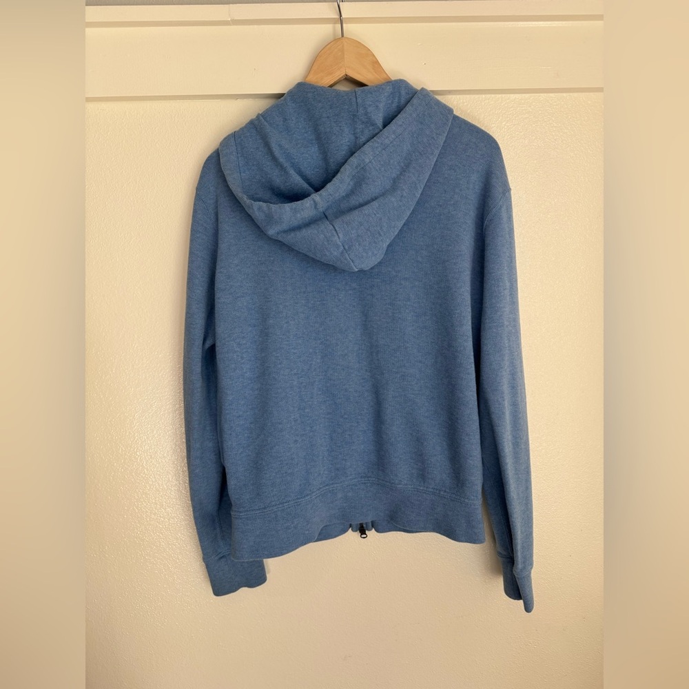 Polo Ralph Lauren Blue Full Zip Hoodie Sweater | Cotton Knit | Size M - Picture 8 of 10